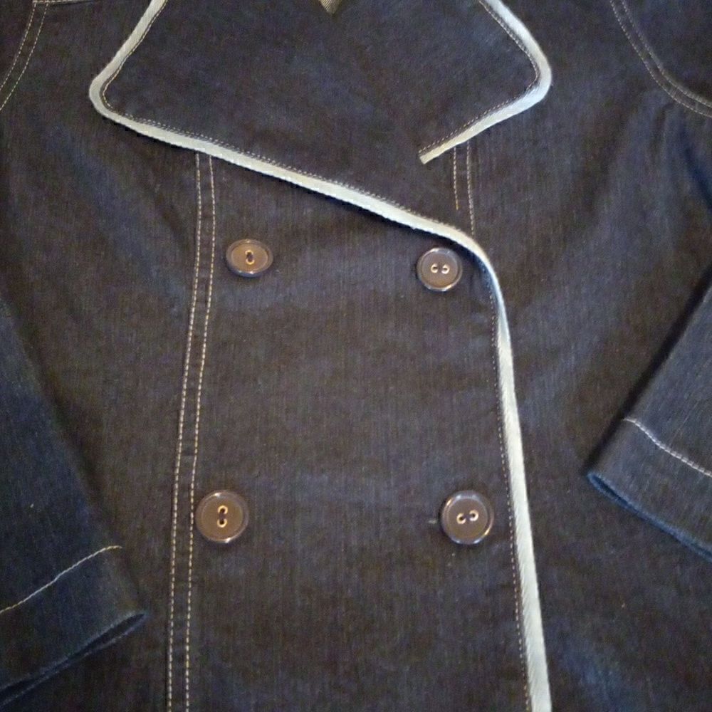 Denim Double Breasted Jacket   - Picture 2 of 7